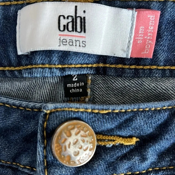Cabi Slim Boyfriend Distressed Jeans - Style 3045 - Size 2 - Picture 6 of 8